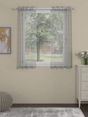 ROSARA HOME  Striped Pack of 2 Window Curtains 1