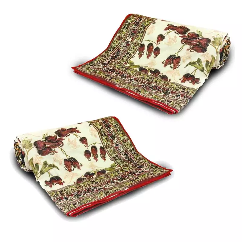 Floral Print Multicolor Double Bed Ac Dohar