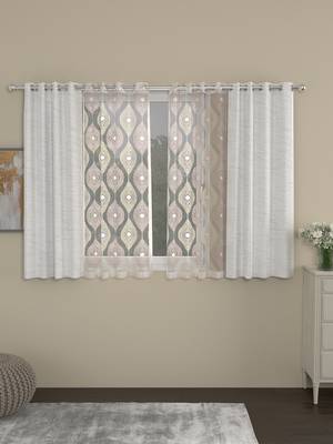 ROSARA HOME Mateo ogge  Pack of 4 Window Curtains 1