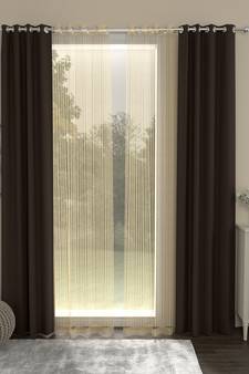 ROSARA HOME Erba Striped Pack of 4 Door Curtains
