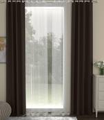 ROSARA HOME Erba Striped Pack of 4 Door Curtains