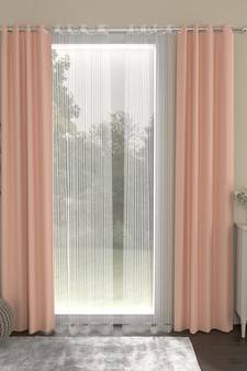 ROSARA HOME Erba Striped Pack of 4 Door Curtains