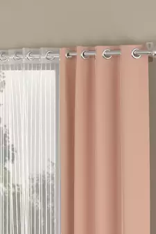 ROSARA HOME Erba Striped Pack of 4 Door Curtains