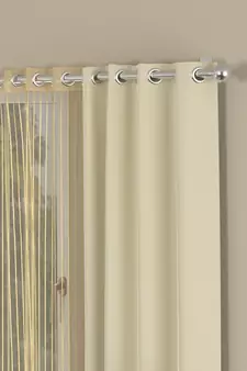ROSARA HOME Erba Striped Pack of 4 Window Curtains