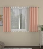 ROSARA HOME Erba Striped Pack of 4 Window Curtains
