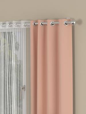 ROSARA HOME Erba Striped Pack of 4 Window Curtains 2