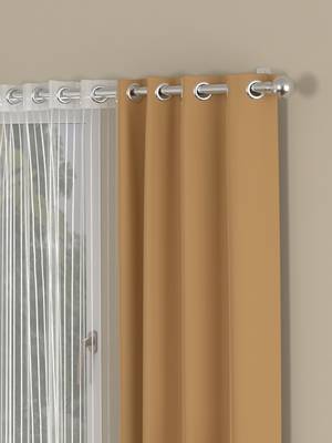 ROSARA HOME Erba Striped Pack of 4 Window Curtains 2
