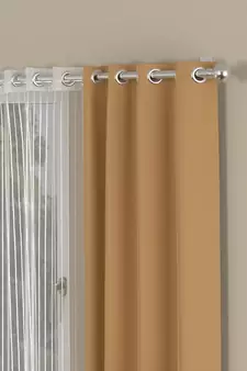 ROSARA HOME Erba Striped Pack of 4 Window Curtains