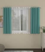 ROSARA HOME Erba Striped Pack of 4 Window Curtains