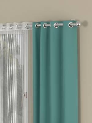 ROSARA HOME Erba Striped Pack of 4 Window Curtains 2