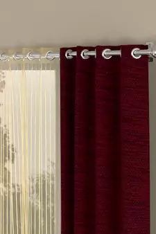 ROSARA HOME Mateo Striped Pack of 4 Door Curtains