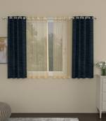 ROSARA HOME Mateo Striped Pack of 4 Window Curtains