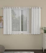 ROSARA HOME Mateo Striped Pack of 4 Window Curtains