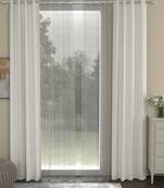 ROSARA HOME Chino Striped Pack of 4 Door Curtains