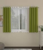 ROSARA HOME Sumo Matty Striped Pack of 4 Window Curtains