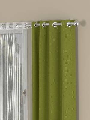 ROSARA HOME Sumo Matty Striped Pack of 4 Window Curtains 2