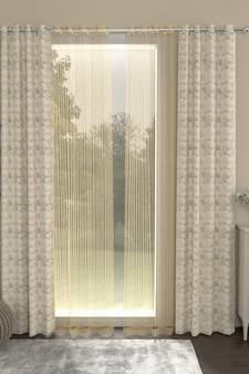 ROSARA HOME Reggio Striped Pack of 4 Door Curtains