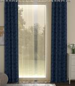 ROSARA HOME Emerald Striped Pack of 4 Door Curtains