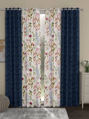 ROSARA HOME Emerald Grace Voile Pack of 4 Door Curtains 1