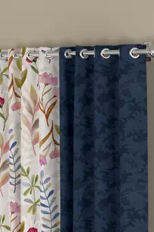 ROSARA HOME Emerald Grace Voile Pack of 4 Door Curtains