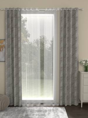 ROSARA HOME Regal Striped Pack of 4 Door Curtains 1