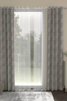 ROSARA HOME Regal Striped Pack of 4 Door Curtains