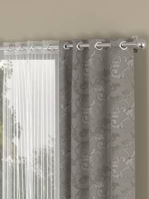 ROSARA HOME Regal Striped Pack of 4 Door Curtains 2