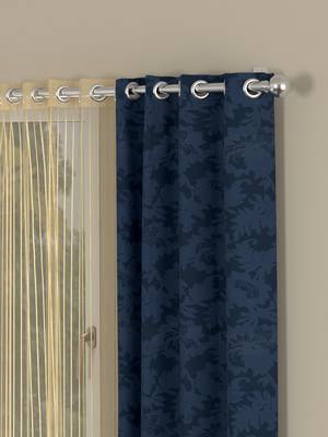 ROSARA HOME Emerald Striped Pack of 4 Window Curtains 2