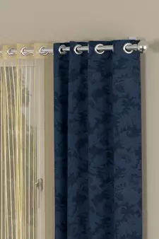 ROSARA HOME Emerald Striped Pack of 4 Window Curtains
