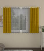 ROSARA HOME Ottoman Striped Pack of 4 Window Curtains