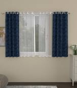 ROSARA HOME Emerald Striped Pack of 4 Window Curtains