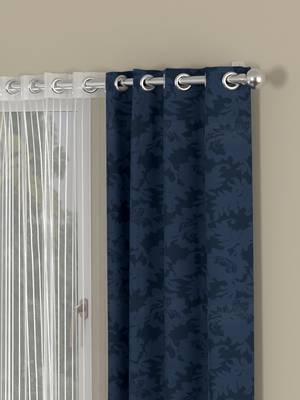ROSARA HOME Emerald Striped Pack of 4 Window Curtains 2