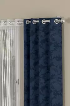 ROSARA HOME Emerald Striped Pack of 4 Window Curtains