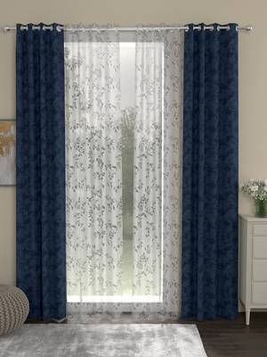 ROSARA HOME Emerald Emily Pack of 4 Door Curtains 1