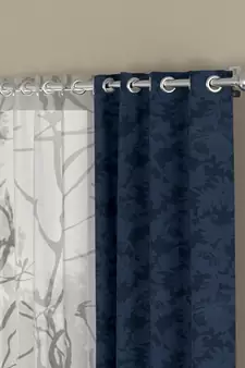 ROSARA HOME Emerald Wallace Pack of 4 Door Curtains