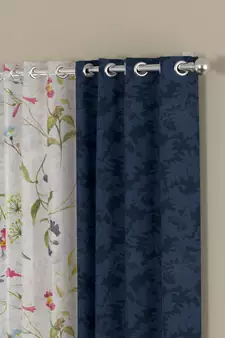 ROSARA HOME Emerald Voile Pack of 4 Window Curtains