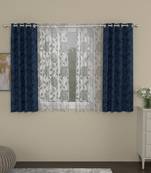 ROSARA HOME Emerald Belle  Pack of 4 Window Curtains