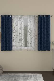 ROSARA HOME Emerald Wallace Pack of 4 Window Curtains