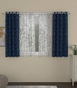 ROSARA HOME Emerald Wallace Pack of 4 Window Curtains