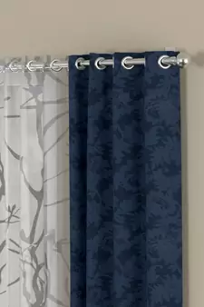 ROSARA HOME Emerald Wallace Pack of 4 Window Curtains
