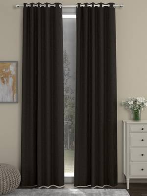 ROSARA HOME Dolly Pack of Single Long Door Curtain 4