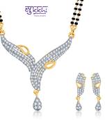 Sukkhi Classic Traditional Gold and Rhodium plated CZ Mangal Sutra Set 