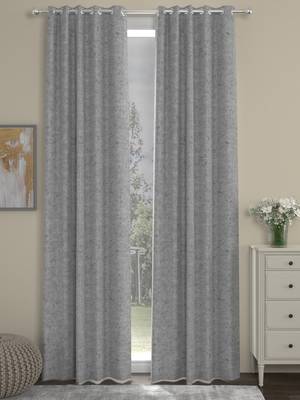 ROSARA HOME Yarn Dyed Pack of Single Long Door Curtain 4
