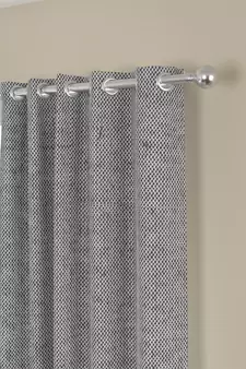 ROSARA HOME Yarn Dyed Pack of 2 Long Door Curtains