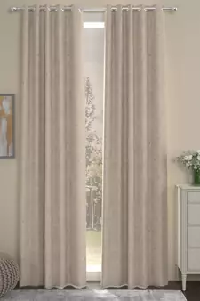 ROSARA HOME Yarn Dyed Pack of Single Door Curtain