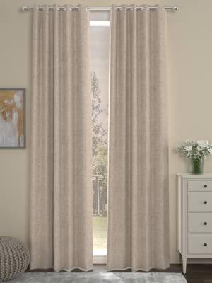 ROSARA HOME Yarn Dyed Pack of Single Long Door Curtain 4