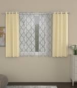 ROSARA HOME Rib Bruno Pack of 4 Window Curtains