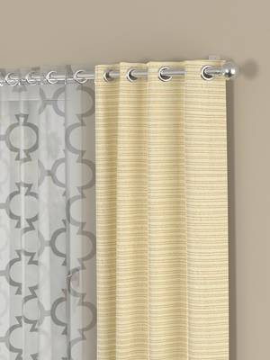 ROSARA HOME Rib Bruno Pack of 4 Window Curtains 2
