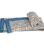 Ethnic Gold Print Jaipuri Cotton Double Quilt