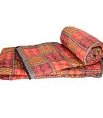 Ethnic Jaipuri Print Cotton Double Bed Quilts